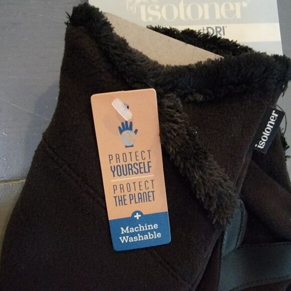 Isotoner Women Lined Recycled Stretch Fleece Water Repellant Gloves One … - Picture 5 of 8